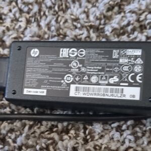 HP Black Laptop Power Adapter with Attached Cord